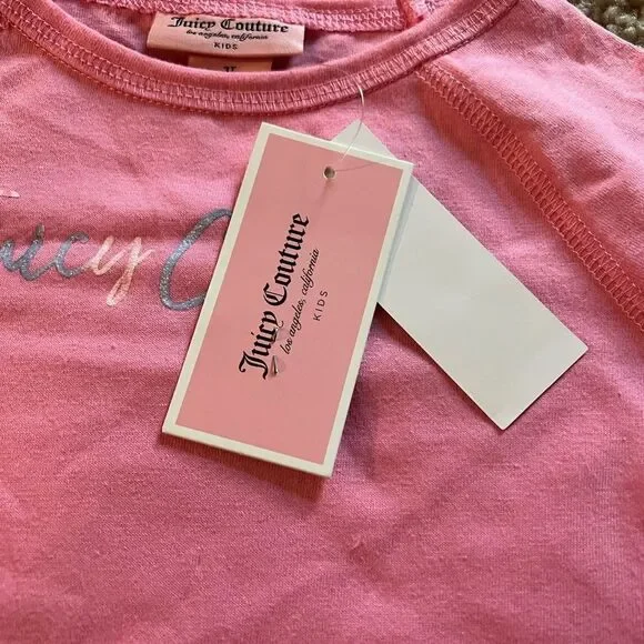 Juicy Couture Girls Pink Peplum Top Sz 3T - Picture 3 of 3